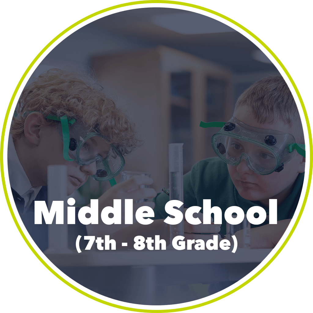 Decorative image of Middle School Students at Four Corners Montessori Academy