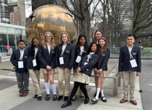 FCMA students in New York attending the Montessori Model UN Conference